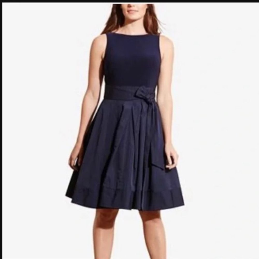 Lauren Ralph Lauren fit & flare Jersey & Taffeta Yuko